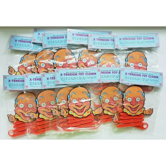 12 Jumping Scissor Action Toy Clown Old Store Stock - Picture 2 of 4